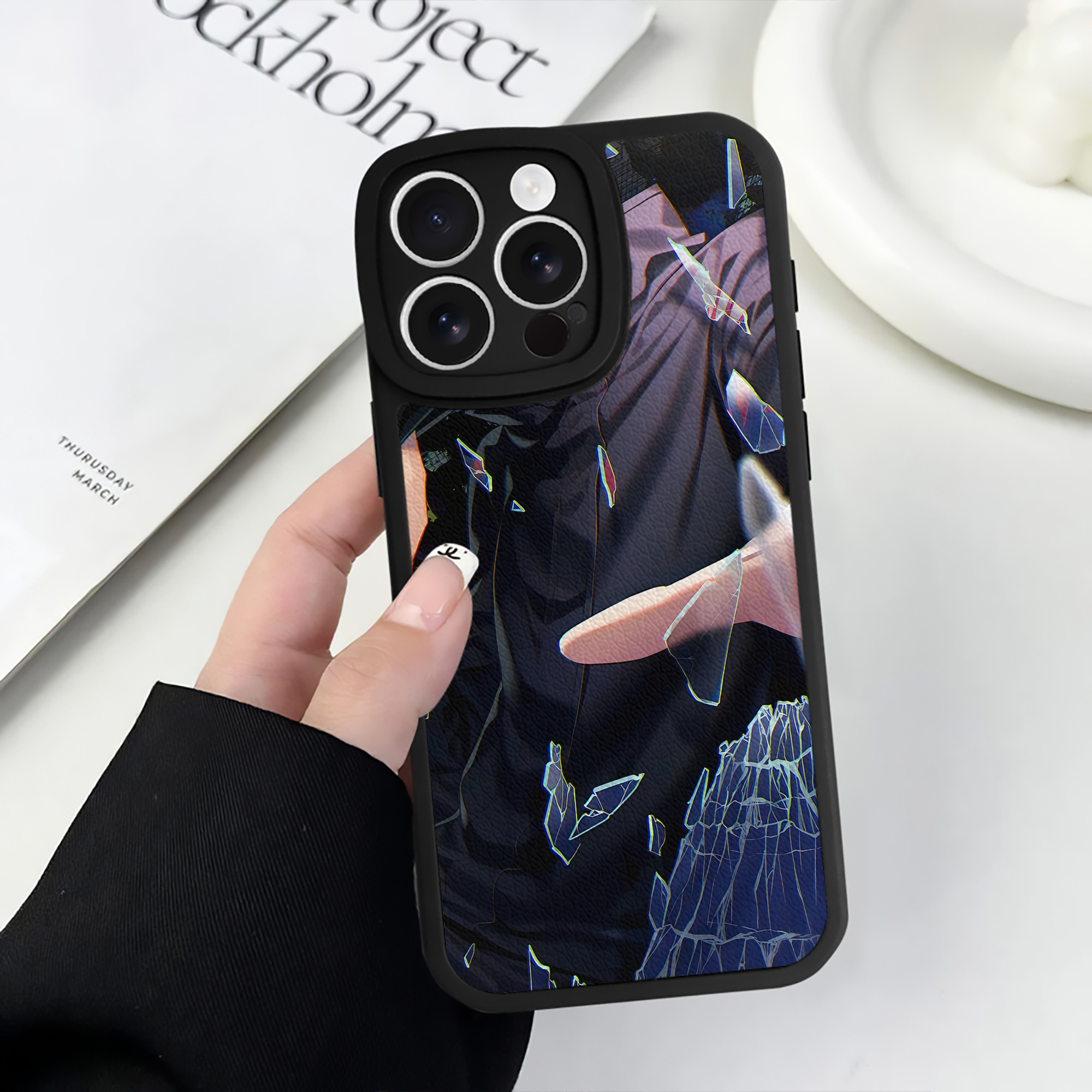 （画像用） 呪術廻戦 Jujutsu Kaisen 【iPhone 16シリーズ対応】シリコンスマホケース（レザー調） 材質：シリコン